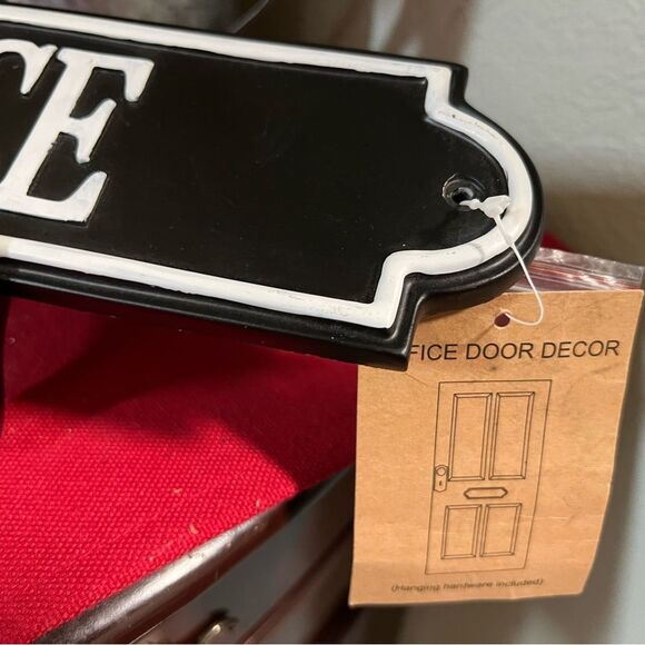 NWT Black and White Office Sign #YC - Picture 2 of 7